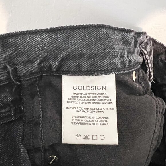 Goldsign Denim The Benefit High Rise Relaxed Straight Jeans Button Fly Size 24 - Picture 7 of 15